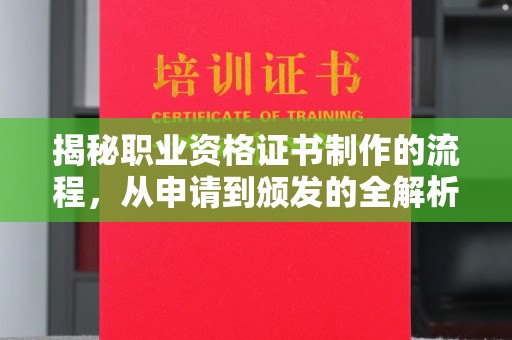 邯山揭秘职业资格证书制作的流程，从申请到颁发的全解析